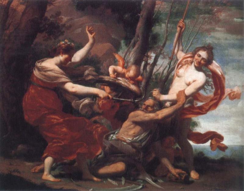 Simon Vouet Time Overcome by Hope and Beauty France oil painting art